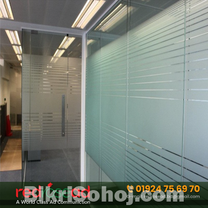 The Price of Clear Frosted Glass Sticker Design in BD